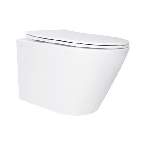 Унітаз підвісний Qtap Swan безобідковий з сідінням Soft-close QT16335180W SD00053469 фото