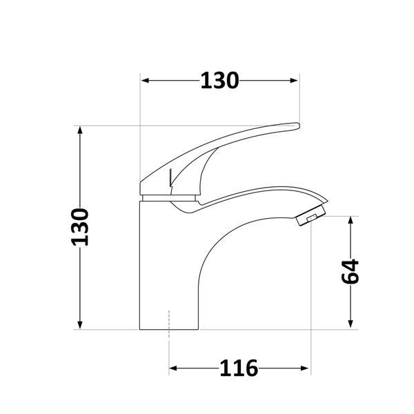 Змішувач для раковини Lidz Mars 001F (k40) LDMAR001CRM34871 Chrome LDMAR001CRM34871 фото