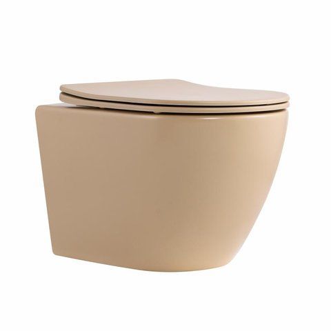 Унітаз підвісний Robin Ultra Quiet 490&times;365&times;325&nbsp;мм, Beige, з сидінням Slim Duroplast / Soft-close / Quick Release QT13332381АSSB Qtap SD00054280 фото