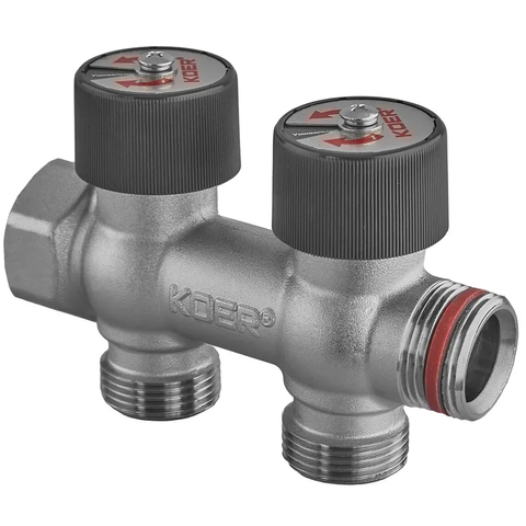 Колектор вентильний без фітингу Koer KR.1128-2 - 3/4"x3/4"x3/4"x2 Ways (KR5871) KR5871 фото