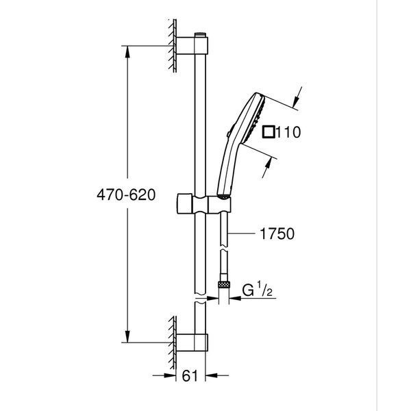 Набір змішувачів для ванни Grohe Cubeo (UA125246M243) UA125246M243 фото