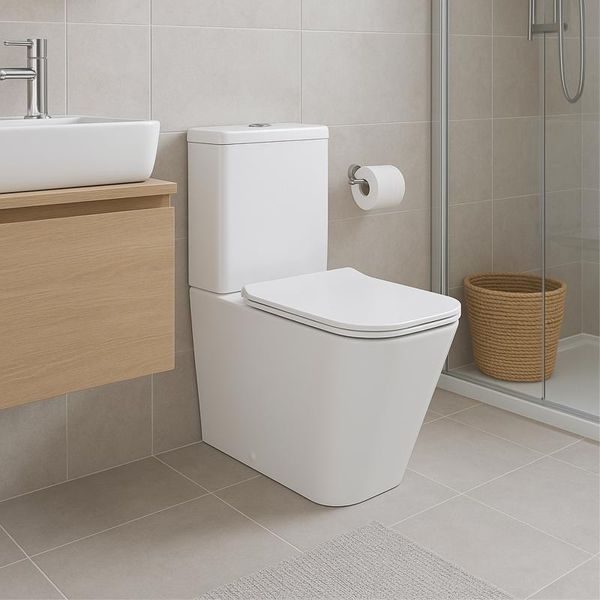 Унітаз-компакт Qtap Crow безобідковий з сідінням Soft-close QT05222170W SD00036221 фото