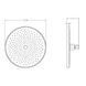 Лійка для душу стельова Koer KP-0413-01-OH 250мм (Колір хром) (KR5417) KR5417 фото 2