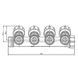 Колектор з регулюючими вентилями на 4 вих. Roho R809-04 - 3/4"x3/4" EK (RO0251) RO0251 фото 3