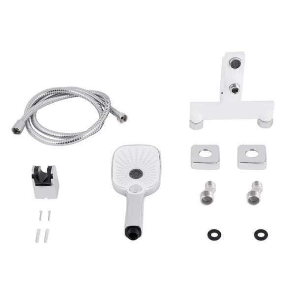 Змішувач для ванни Qtap Gemini (з душовим гарнітуром) QTGEM259CRW45683 Chrome/White QTGEM259CRW45683 фото