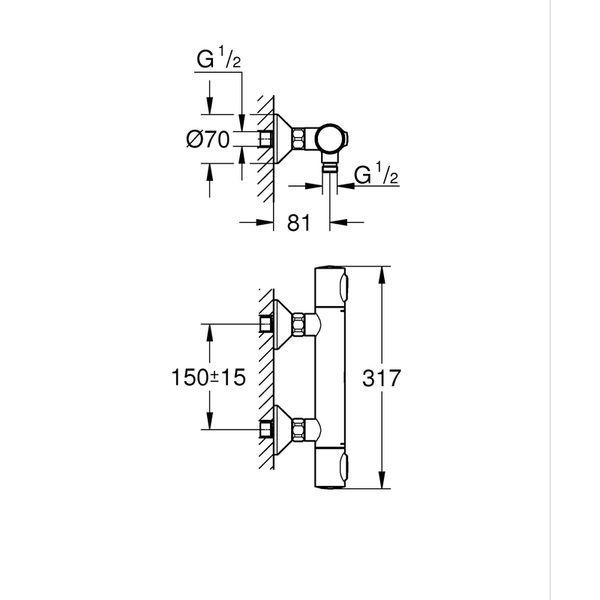 Термостат для душу Grohe Grohtherm 500 (347932430) 347932430 фото