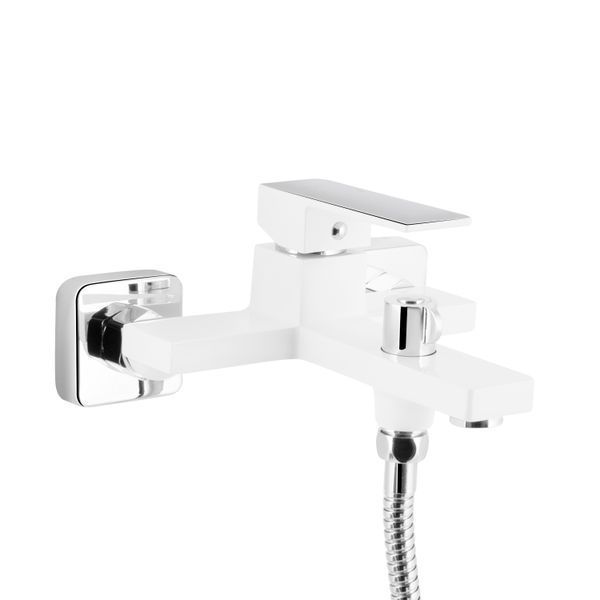 Змішувач для ванни Qtap Gemini (з душовим гарнітуром) QTGEM259CRW45683 Chrome/White QTGEM259CRW45683 фото