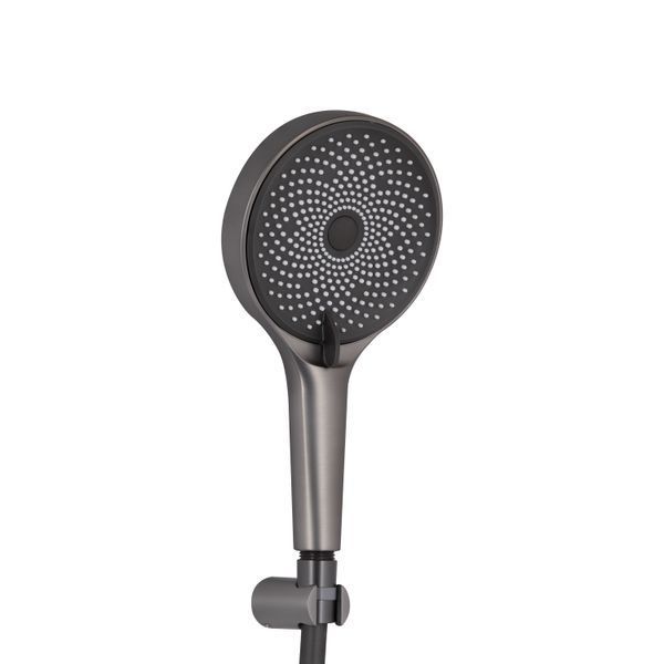 Змішувач для ванни Qtap Slavonice (з душовим гарнітуром) QTSLV259GMB48035 Gunmetal Black PVD QTSLV259GMB48035 фото