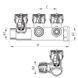Колектор вентильний з фитингом Koer KR.1122-3 1"x3 ways (KR2654) KR2654 фото 2
