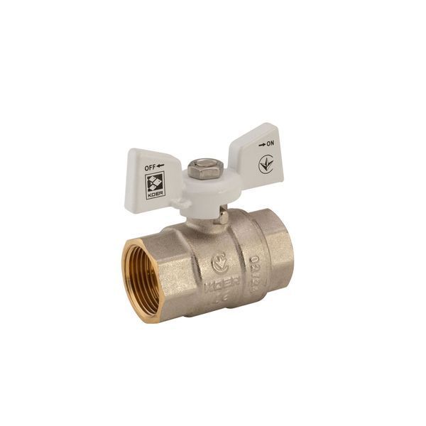 Кран кульовий Koer 3/4" ГГМ (KR.217.W) білий (KR0179) KR0179 фото