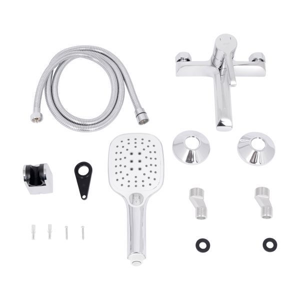 Змішувач для ванни Qtap Grand (з душовим гарнітуром) QTGRACRM006 Chrome QTGRACRM006 фото