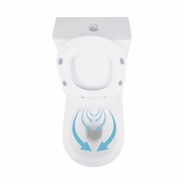 Унітаз-компакт Qtap Presto безобідковий з сідінням Soft-close QT24221217AW SD00045982 фото