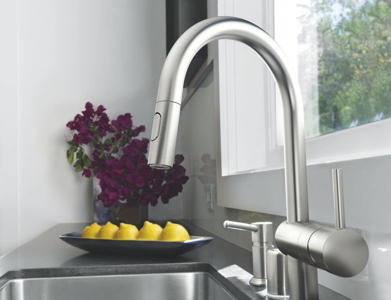 Змішувач для кухні з висувним виливом Grohe Minta (32321DC2) 32321DC2 фото