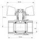 Кран кульовий Koer 3/4" ГГМ (KR.217.W) білий (KR0179) KR0179 фото 2