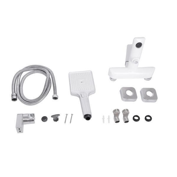 Змішувач для ванни Qtap Presto (з душовим гарнітуром) QTPRE259CRW45579 Chrome/White QTPRE259CRW45579 фото
