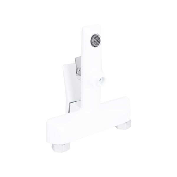 Змішувач для ванни Qtap Presto (з душовим гарнітуром) QTPRE259CRW45579 Chrome/White QTPRE259CRW45579 фото