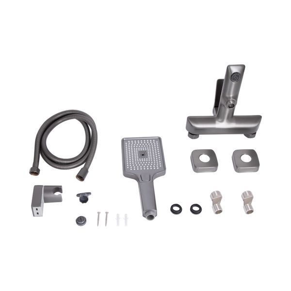 Змішувач для ванни Qtap Presto (з душовим гарнітуром) QTPRE259GRP45584 Graphite QTPRE259GRP45584 фото