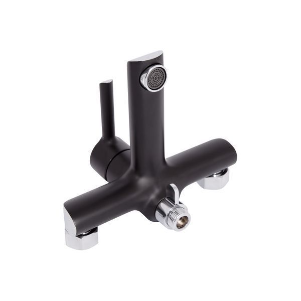 Змішувач для ванни Qtap Grand (з душовим гарнітуром) QTGRABCR006 Chrome/Black QTGRABCR006 фото