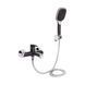 Змішувач для ванни Qtap Grand (з душовим гарнітуром) QTGRABCR006 Chrome/Black QTGRABCR006 фото 1