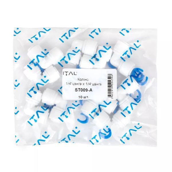 Кутовий фітинг ITAL 1/4"Q x 1/4"Q (кратно 10 шт) (ST009A) 1046506 фото