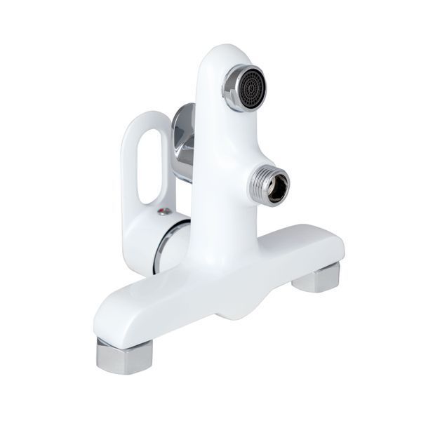 Змішувач для ванни Lidz Latwa 006 (з душовим гарнітуром) (k35) LDLAT006WHI45424 White LDLAT006WHI45424 фото