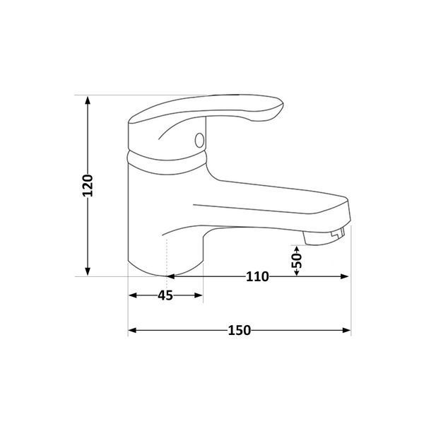 Змішувач для раковини Brinex 36W 001 BRIN36W001 фото