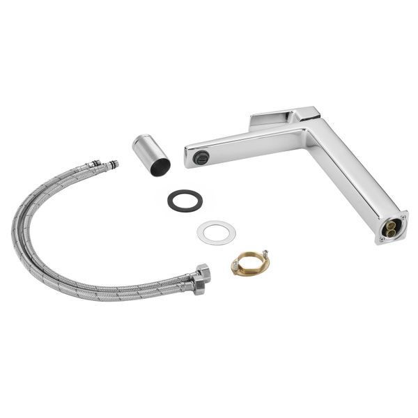 Змішувач латунний для раковини Lidz Orion 001FH високий (k25) LDORI001FHCRM48096 Chrome LDORI001FHCRM48096 фото