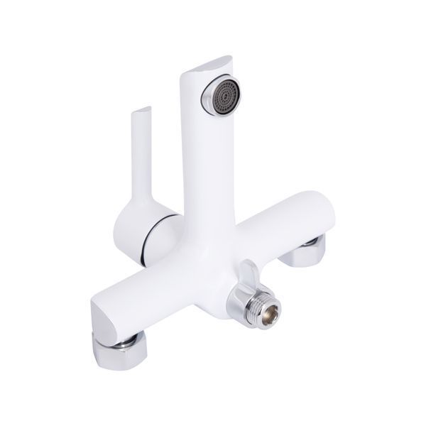 Змішувач для ванни Qtap Grand (з душовим гарнітуром) QTGRAWCR006 Chrome/White QTGRAWCR006 фото