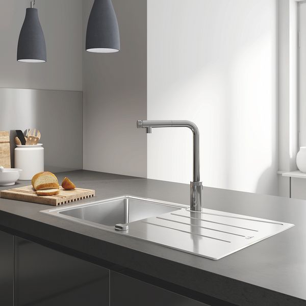 Змішувач для кухні з висувним виливом Grohe Eurosmart New (31613000) 31613000 фото