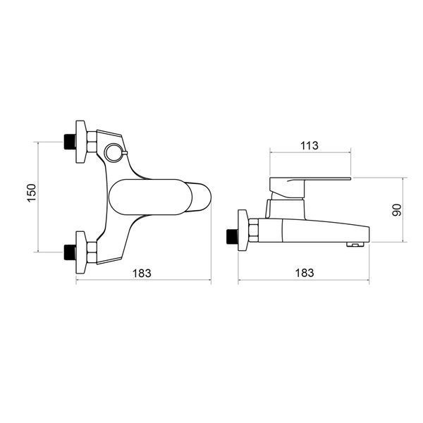 Змішувач для ванни Lidz Tani 006 (з душовим гарнітуром) (k40) LDTAN006CRM44964 Chrome LDTAN006CRM44964 фото