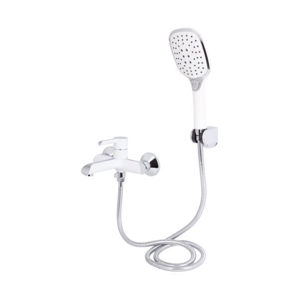 Змішувач для ванни Qtap Grand (з душовим гарнітуром) QTGRAWCR006 Chrome/White QTGRAWCR006 фото