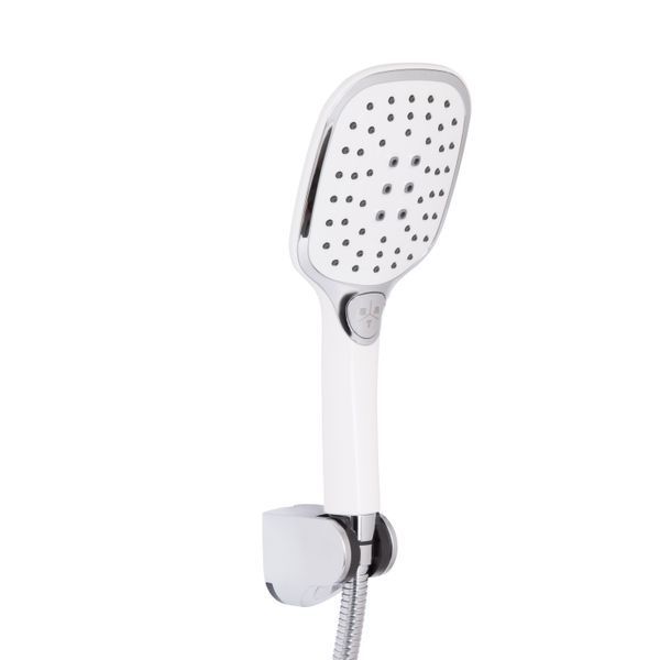 Змішувач для ванни Qtap Grand (з душовим гарнітуром) QTGRAWCR006 Chrome/White QTGRAWCR006 фото