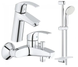Набір змішувачів Grohe Eurosmart M-Size для ванної кімнати (123246M) 123246M фото 1