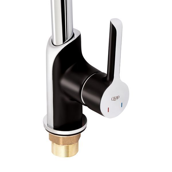 Змішувач для кухні Qtap Grand QTGRABCR007F Chrome/Black QTGRABCR007F фото