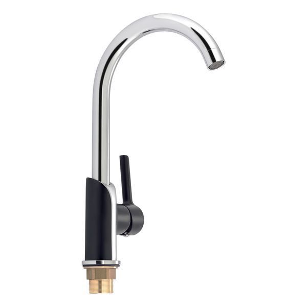 Змішувач для кухні Qtap Grand QTGRABCR007F Chrome/Black QTGRABCR007F фото