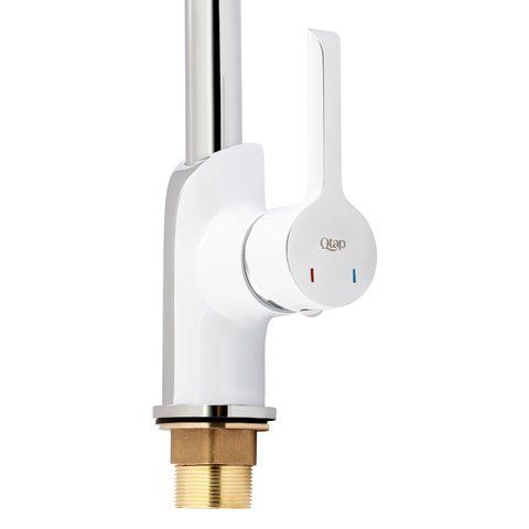 Змішувач для кухні Qtap Grand QTGRAWCR007F Chrome/White QTGRAWCR007F фото