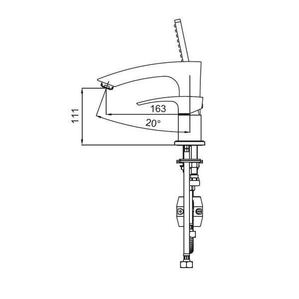 Змішувач на борт ванни Koer KB-43007-05 на 3 отвори (Колір чорний) (KR3453) KR3453 фото