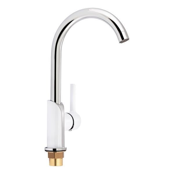 Змішувач для кухні Qtap Grand QTGRAWCR007F Chrome/White QTGRAWCR007F фото