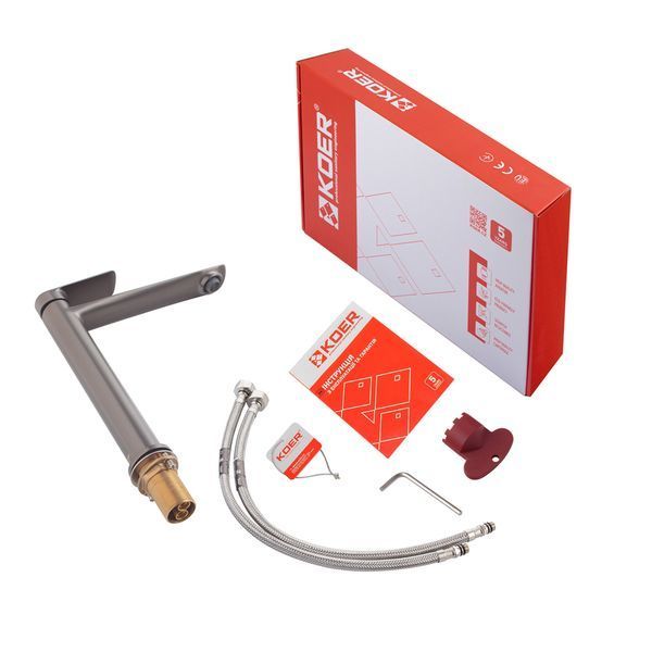 Змішувач для умивальника Koer KB-11028-07 високий (KR5296) KR5296 фото