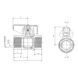Кран кульовий ГАЗ, Roho R211-050G - 1/2" ВВ ручка "метелик" жовта Roho R111-050G - 1/2" ВЗ (RO0242) RO0242 фото 2