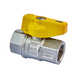 Кран кульовий ГАЗ, Roho R211-050G - 1/2" ВВ ручка "метелик" жовта Roho R111-050G - 1/2" ВЗ (RO0242) RO0242 фото 1