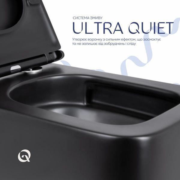 Унітаз підвісний Qtap Gemini безободковий з сидінням Soft-close QT2533076EUQMB SD00051555 фото