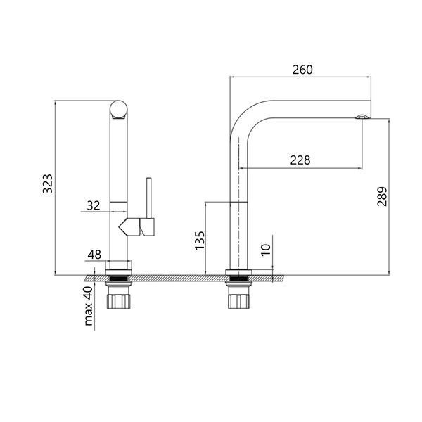Змішувач для кухні Qtap Zdenek QTZDN9032103FC Brushed Nickel PVD QTZDN9032103FC фото