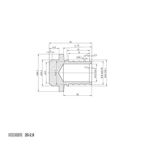 Заглушка Koer KA.P20 - 20(2.8mm) (KR4898) KR4898 фото