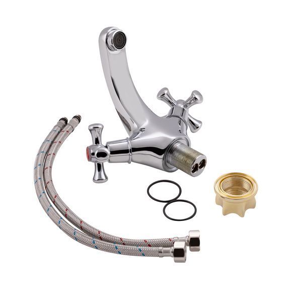 Змішувач для раковини Lidz Lamb 161F двохвентильний LDLAM161FCRM35446 Chrome LDLAM161FCRM35446 фото
