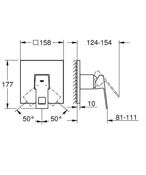 Змішувач прихованого монтажу для 1 споживача Grohe Eurocube (24061000) 24061000 фото