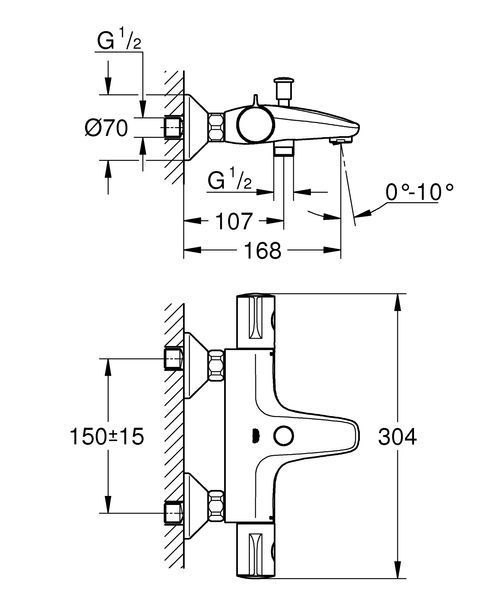 Термостат для ванни Grohe Grohtherm 800 (34576000) 34576000 фото