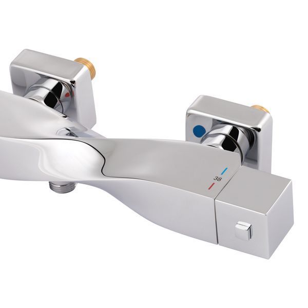 Змішувач для душу Qtap Zkrouceny термостатичний QTZKR40T105C Chrome QTZKR40T105C фото