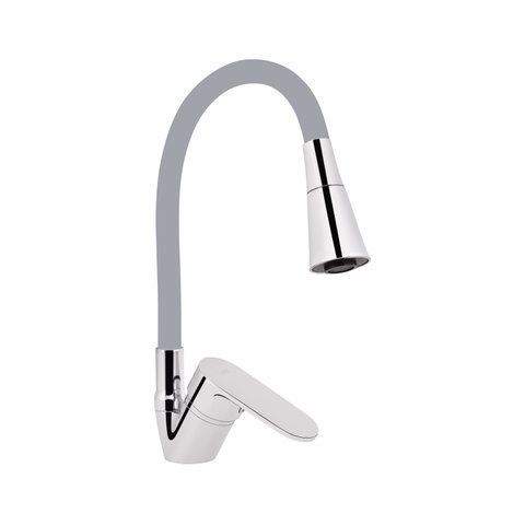 Змішувач для кухні Lidz Tani 008F3 з гнучким виливом (k40) LDTAN008F3GCR39507 Chrome/Grey LDTAN008F3GCR39507 фото