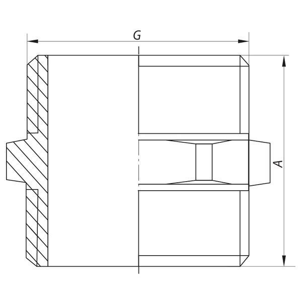 Ніпель Koer KF.N06A - 1/2'' (під прокладку) без нікелю (KR3024) KR3024 фото